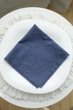 Однотонная сервировочная хлопковая салфетка VTILENE , Navy Blue, 35х35 см - изображение 4
