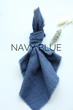 Однотонная сервировочная хлопковая салфетка VTILENE , Navy Blue, 35х35 см - изображение 5