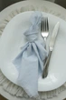 Салфетка хлопковая для сервировки VTILENE, Light blue, 35х35 см - изображение 1