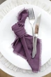 Салфетка из натуральной ткани для сервировки VTILENE , Deep purple, 35х35 см - изображение 3