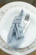Салфетка хлопковая для сервировки VTILENE Light Dusty Blue - изображение 3