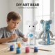 Фігурка ведмедик з фарбами DIY Art Bear для малювання креативний ведмідь флюїдний 23 см - зображення 1