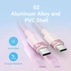 Кабель Vention USB 2.0 Type-C Male to Type-C Male 240W PD3.1 5A 1M Black Cable Aluminum Alloy (TRIBF) - зображення 8