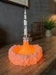 Настольный 3D ночник-светильник Saturn V | Беспроводная космическая LED лампа на аккумуляторе с эффектом огня USB, 24х16 см - изображение 5