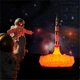 Настольный 3D ночник-светильник Saturn V | Беспроводная космическая LED лампа на аккумуляторе с эффектом огня USB, 24х16 см - изображение 10