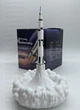 Настольный 3D ночник-светильник Saturn V | Беспроводная космическая LED лампа на аккумуляторе с эффектом огня USB, 24х16 см - изображение 11
