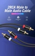Кабель Vention 2RCA Male to Male Audio Cable 1M Black Metal (VAB-R06-B100) - зображення 8