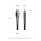Кабель Vention USB 2.0 C Male to C Male 5A 100W PD 3.1 E-Marker Cable 1.2m Black Zinc Alloy Shell (CTXBAV) - изображение 13