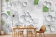 Фотообои флизелиновые Print-walls 3D одуванчики с кругами 0334 100×100 см (Ш×В) - изображение 1