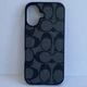 Чехол Coach Leather Magsafe для Apple iPhone 16 , Gray - изображение 1