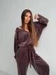 Женский костюм тройка шоколадный 42-44 с1525.1267 - изображение 5