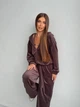 Женский костюм тройка шоколадный 42-44 с1525.1267 - изображение 6