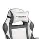 Геймерське крісло ThroneX Graphite White з масажною подушкою та підніжкою, до 130 кг - изображение 4