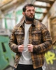 Утепленная рубашка-куртка Woodcutter в клетку мужская фланелевая с утеплителем Slimtex для осени и зимы L - изображение 1