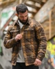 Утепленная рубашка-куртка Woodcutter в клетку мужская фланелевая с утеплителем Slimtex для осени и зимы L - изображение 3