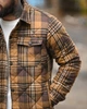 Утепленная рубашка-куртка Woodcutter в клетку мужская фланелевая с утеплителем Slimtex для осени и зимы L - изображение 7