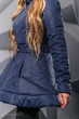 Жіноча стьобана зимова куртка з вишивкою Seventeen XL Синій (2000000090085) - изображение 4