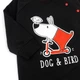 Ромпер Dexter`s с открытыми ножками dog and bird 86 см черный - изображение 3