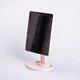 Настольное косметическое зеркало Yiwu HP-10-3 прямоугольное розовое с USB-зарядкой 21х16 см зеркальце портативное для макияжа с подставкой люстро компактное с подсветкой для ванной комнаты и путешествий (HP-10-3AP) - изображение 7