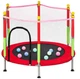 Садовий батут Kik 140 см з сіткою та мʼячами до гри для дітей Червоний KX3936 (5903039748422) - зображення 1