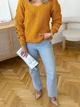 Свитер женский вязаный горчичный 44-58 с1524.5079 - изображение 9