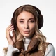 Мехові навушники жіночі LuckyLOOK Велес One Size Коричневий (554-207) - зображення 3