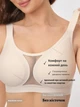 Бюстгальтер бесшовный XL (80F, 85C, 85D, 85E) Free Bra с сеточкой Анатомический эластичный лиф широкие бретели без косточек Бежевый 582774301 - изображение 1
