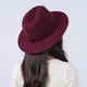 Капелюх федора жіночий LuckyLOOK МЕДОУ 58 Бордовий (919-822) - изображение 6