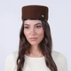 Капелюх таблетка жіночий LuckyLOOK СОВІЙ 57-58 Коричневий (917-408) - изображение 2