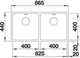 Кухонна мийка Blanco - 522987 ANDANO 400/400-U - зображення 2