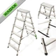 Drabina aluminiowa Kadax Molde z podestem 6 stopni 125 kg K4424 (5903699435113) - obraz 2