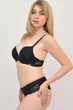 Комплект белья бюстгальтер push-up и бразилианы 9398 Balaloum черный 75C/M - изображение 2