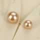 Броши для быстрой фиксации одежды с жемчугом PearlClip, 5 штук, шампань - изображение 2