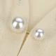 Брошки для швидкої фіксації одягу з перлами PearlClip, 5 штук, білі - зображення 2