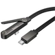 Кабель Hoco U150 Exquisite side plug and stand Type-C to Type-C 60W (1.2m) Черный - изображение 4
