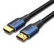 Кабель мультимедійний HDMI M to HDMI M 5.0m 8K cotton braided blue Vention (ALGLJ) - зображення 1