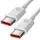 Кабель Type-C to Type-C, 120w, 10A, 3m, WHITE - зображення 1