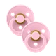 Соска пустушка BIBS 0-6 m Colour Latex Round (кругла) – Baby Pink/Baby Pink (2 в упаковці) - изображение 1