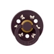 Пустышка BIBS 0-6 m Pacifier Colour Holiday Bow Latex Round (круглая) – Plum Ivory - изображение 1