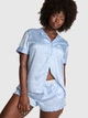 Піжама Сатинова (сорочка + шорти) Victoria's Secret PINK LoveShackFancy Satin Short Pajama Set M Блакитний (27178636D) - зображення 1