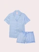 Піжама Сатинова (сорочка + шорти) Victoria's Secret PINK LoveShackFancy Satin Short Pajama Set M Блакитний (27178636D) - зображення 4