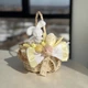 Пасхальная корзина 19х19х22см hand-made MIS LT бежевая с бежевым декором и зайчиком - изображение 2