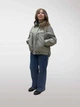 Демисезонная женская куртка Mishele 4099-1 оливковая с капюшоном, 46,Оливка - изображение 2