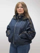 Весенняя джинсовая ветровка Mishele 4010 с капюшоном – женская спортивная ветровка, размеры 46-52, 3(54),Джинс синий - изображение 1