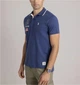 Чоловіча фудболка-поло U.S. Polo Assn: Slim Fit, 100% Cotton, персиковий трикотаж з аплікацією, Premium Quality L темно-синя - зображення 1
