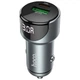 Автомобільний зарядний пристрій Hoco Light Road Z42 USB-A, USB-C black - зображення 1