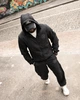 Чоловічий спортивний костюм Stone Island чорний, вітрозахисний костюм плащівка жадка, куртка з капюшоном XXL - зображення 4