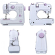 Портативна електрична швейна машинка Sewing Machine 505/1250, 12 програм строчок, реверс, підсвічування, педаль, автоматичне намотування нитки, компактна та легка - изображение 7