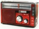Портативне радіо Golon RX-382 з Bluetooth, USB, microSD, LED-фонарем, MP3-плеєром, аккумулятором, AM/FM/SW радіоприймач для дому, дачі та подорожей Червоний - зображення 4