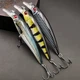 Набор воблеров 3шт. 13г 110 мм Minnow Crankbait для ловли хижака рыбалки на щуку окуня судака - изображение 2